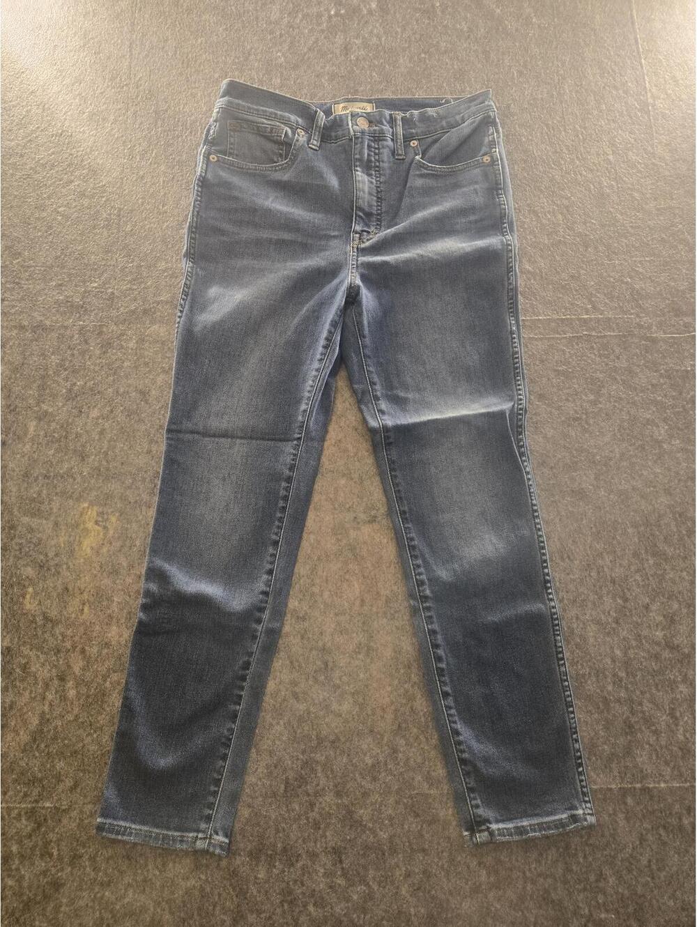 Madewell 10" High-Rise Skinny Crop Jeans Blue Wash Sz 28